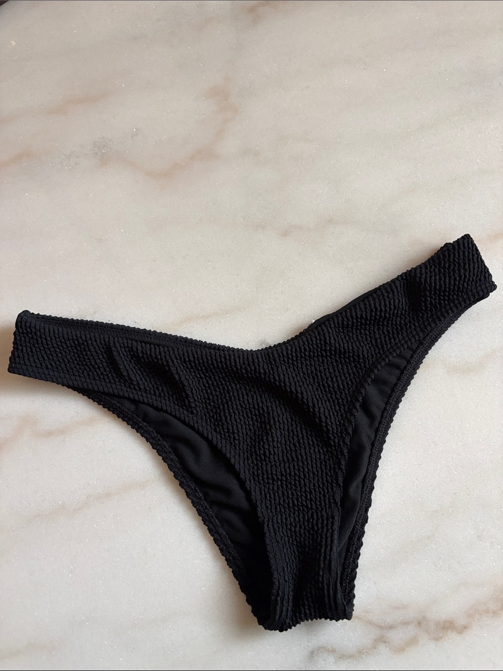 Abercrombie & Fitch Black Textured Bikini Bottom